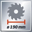 Einhell TC-CS 1400 Kézi körfűrész, 1400W, 190mm (4330937)