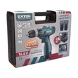 Extol industrial akkus fúró csavarozó, Max.16,6V (14,4V) , Li-ion, 2db akku, 1db töltő, 1300 mAh, 33/16Nm (8791151)
