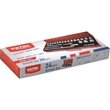 Extol premium dugókulcs klt., CV., racsnis 45fog ; 1/2" 24db, 10-32mm, fém doboz, 8818365