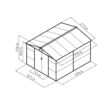 G21 GAH 884 - 277 x 319 cm-es kerti fém ház, bézs és szürke GAH-884-ZNBG-2S0 (6390066)