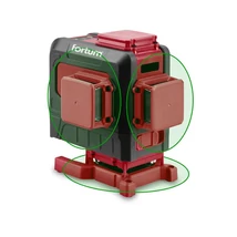 Fortum automatikus lézeres vízszintező, ZÖLD, 3D (3×360°) pontosság: 0,2mm/1m, 1/4" és 5/8" menet (4780216)