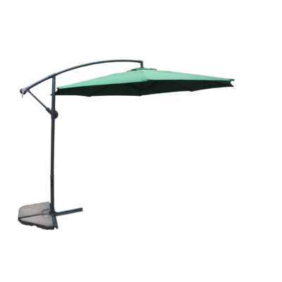 ROJAPLAST 8080 függő napernyő, hajtókarral - zöld - ø 350 cm