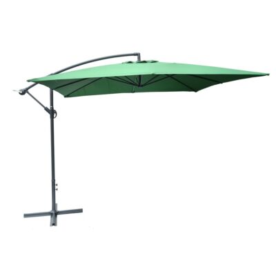 ROJAPLAST 8080 függő napernyő, hajtókarral - zöld - 270 x 270 cm ()