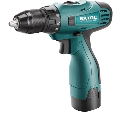 Extol industrial akkus fúró csavarozó, Max.16,6V (14,4V) , Li-ion, 2db akku, 1db töltő, 1300 mAh, 33/16Nm (8791151)