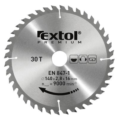 Extol Premium körfűrészlap, keményfémlapkás, 350×30mm(lyuk átm), T40; 3,5mm lapkaszélesség, max. 4000 ford/perc (8803251)