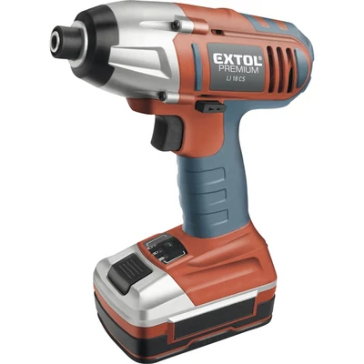 Extol Premium akkus ütvecsavarozó gép 18V, LI-ion, 1/4" hatszög befogás, 1500 mAh, ford.: 2500 1/min, 160 Nm, (8891111)