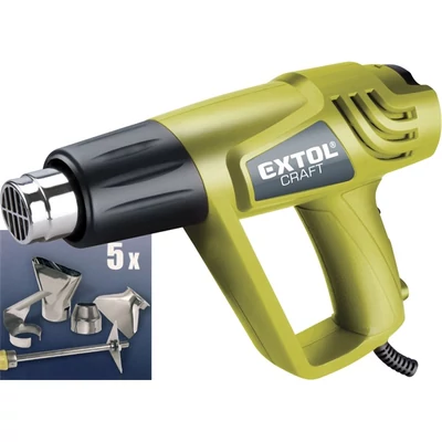 Extol craft hőlégfúvó, 2000W két fokozatú, 1000W/2000W; 350/550°C, 300/500 L/perc, kofferban, 411023