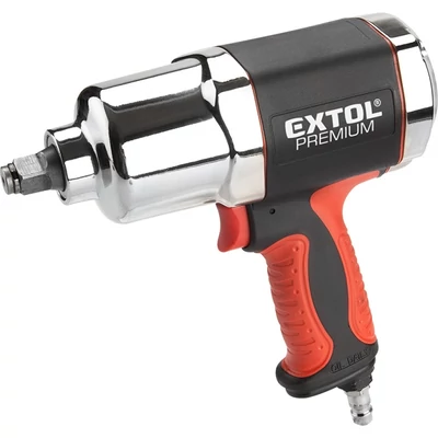 Extol premium légkulcs, 1/2", 680Nm, erős, 3 fokozatú (Twin Hammer), 7500 1/min, 142l/min, 6,3 Bar, 1/4" , 8865014