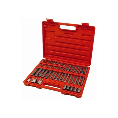 Extol BIT klt. 51 db HEX-TORX-XZN, 10mm+14mm, 3/8"+1/2" adapterek, S2 acél, műanyag dobozban, 8818200