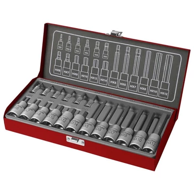 Fortum bitdugófej klt. imbusz, 1/2", 1/4", 18db, 61CrV5; 4700008