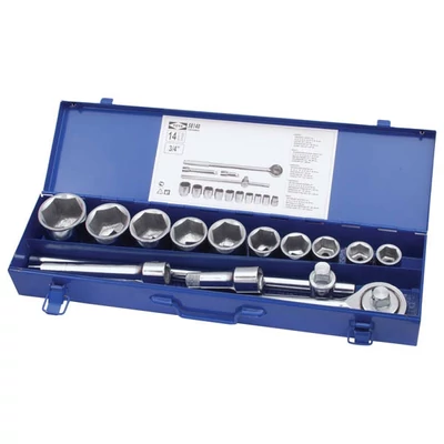 Extol  dugókulcs klt.; 3/4", 14db, 22-50mm, CV., 158140