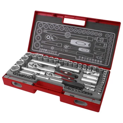 Fortum dugókulcs klt. 1/2", 1/4", 60db, 61CrV5; mattkróm, 4700011