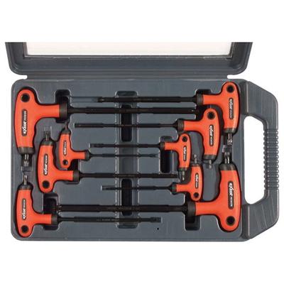 Extol Premium torx kulcs klt., 9db ; CV., gumírozott T-nyelű, T10×100, T15×100, T20×100, T25×150, T27×150, T30×150, T40×150, T45×200, 8819401