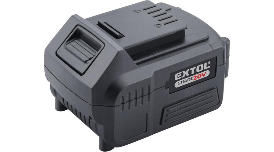 Extol Share20V tartalék akku 20V , Li-ion, 4000mAh, a 8891800, 8891802, 8891804, 8891818, 8891820, 8891840, 8891842 gépekhez (8891882)