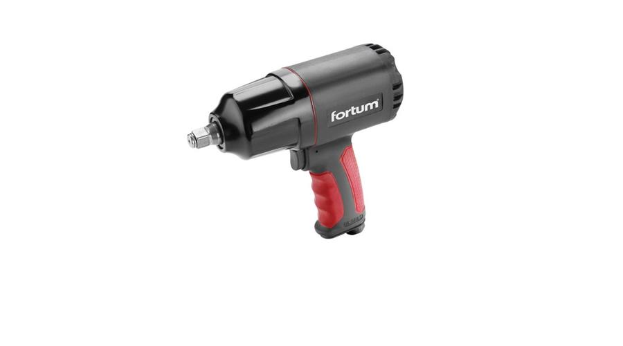 Fortum légkulcs, 1/2", 1300Nm, extra erős, (Twin Hammer), 7500 1/min, 227l/min, 6,3 Bar, 1/4" tömlőcsatlakozó, 2,0kg, 4795013